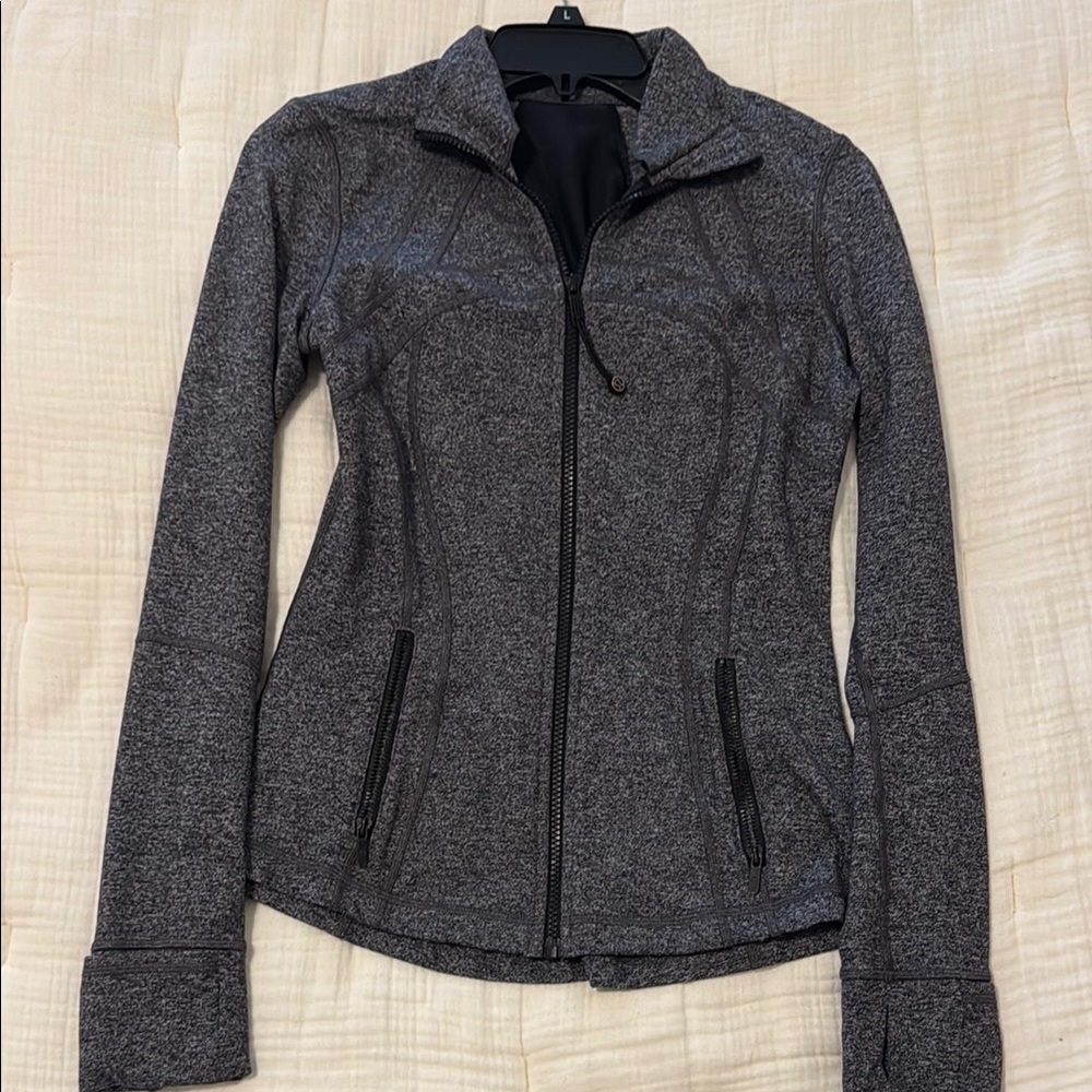 Women's Gray Zip-Up Jacket